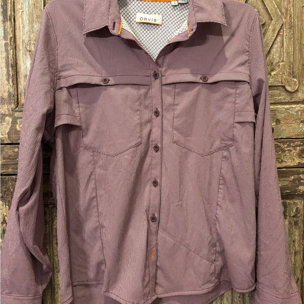 Orvis Dark Berry Button Down Shirt for Women